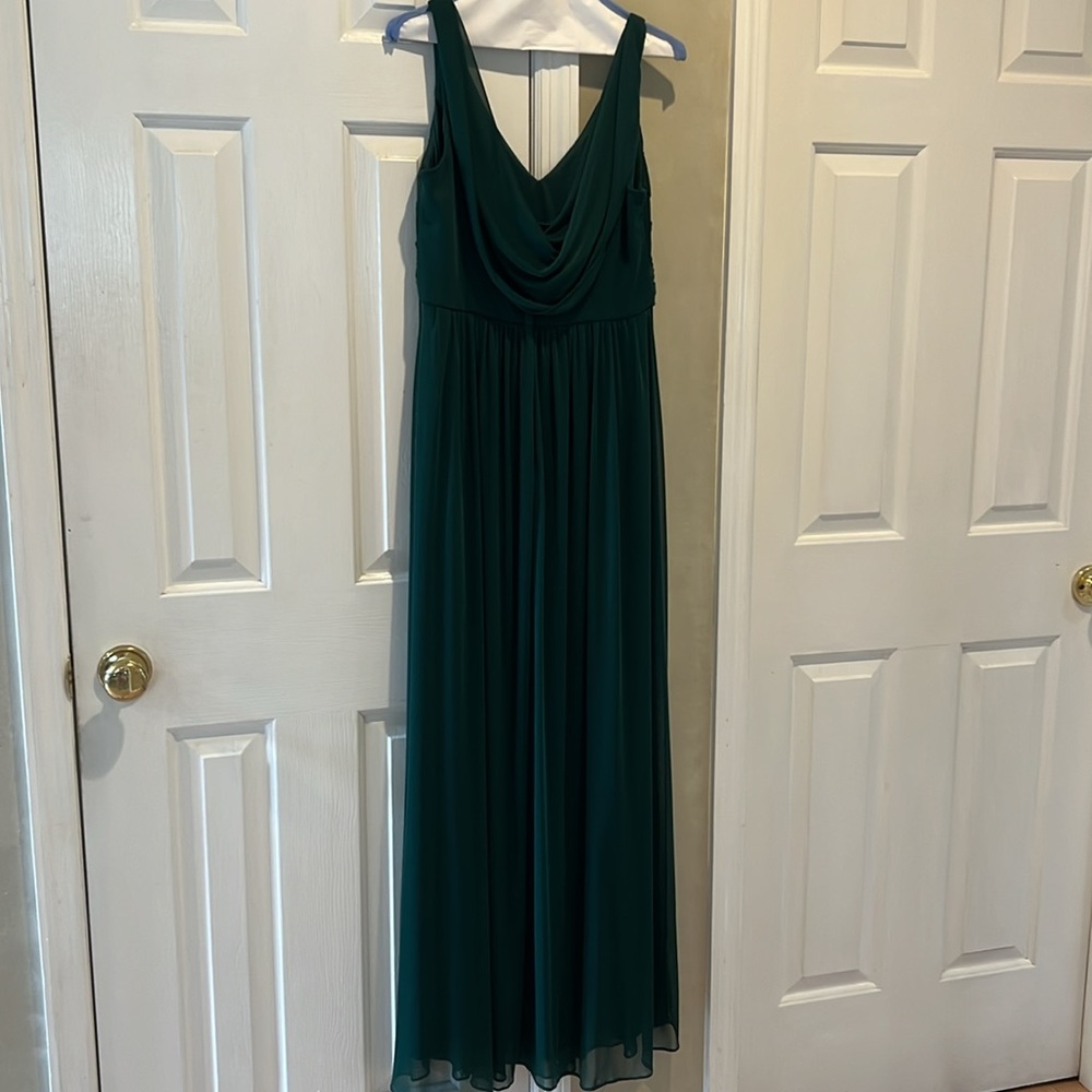 David’s Bridal Juniper colored evening gown or bride’s maid’s dress - Picture 4 of 7